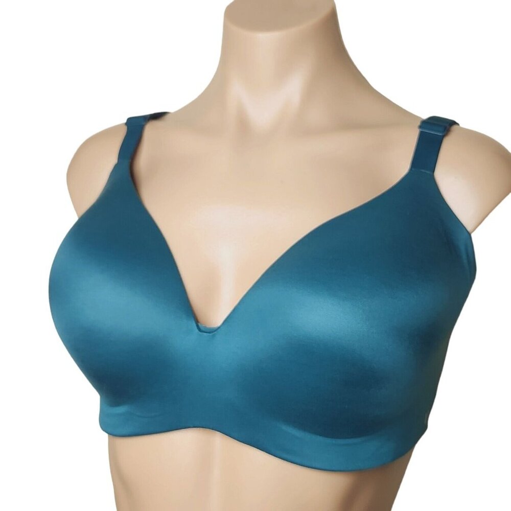 Victoria’s Secret Wireless Teal Blue Lightly Lined Bra Sz 34DDD
